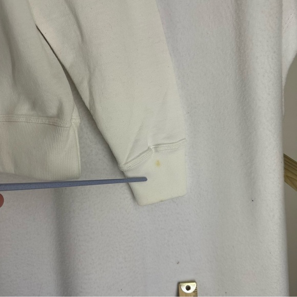 Champion Logo Front Back Crewneck Sweatshirt Men’s Medium White - Picture 12 of 13